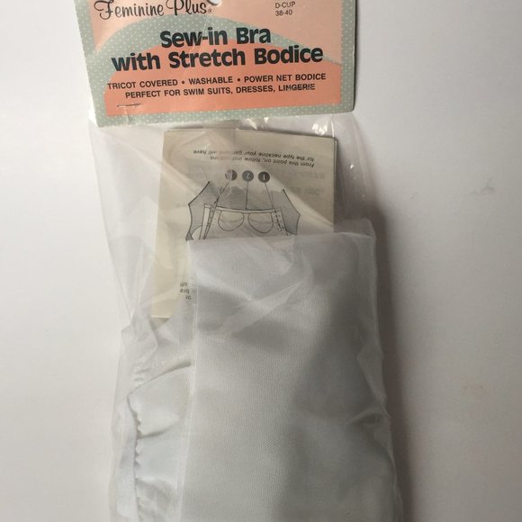 Sew in Bra D-Cup Sz. 38 -40 with Stretch Bodice - Picture 1 of 10